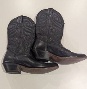 Santa Fe Boot Co. Womens Western 7 M Cowboy Boots Black Faux Leather 61736